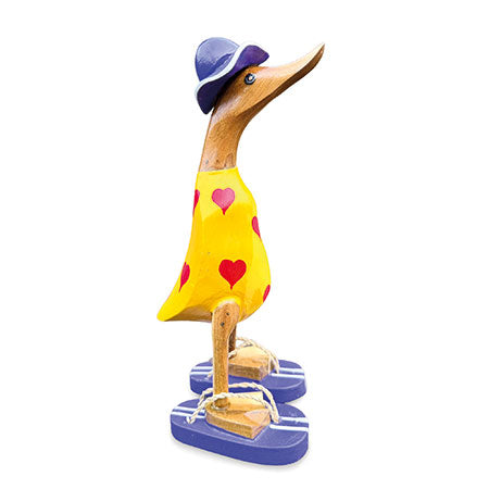 HAT AND SANDAL DUCK YELLOW AND PURPLE 25CM