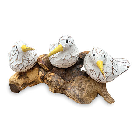 TRIPLE BOOL BIRD ON ROOT WHITE AND YELLOW