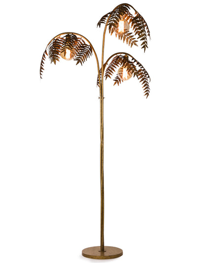 Antique Palm Leaf Floor Lamp