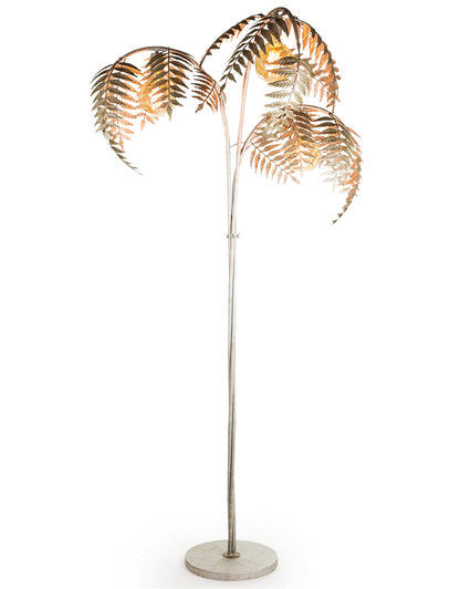 Antique Palm Leaf Floor Lamp