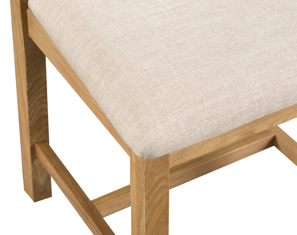 Oakham Cross Fabric Seat Dining Chair