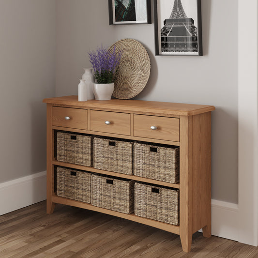 Guildford 3 Drawer 6 Basket Unit