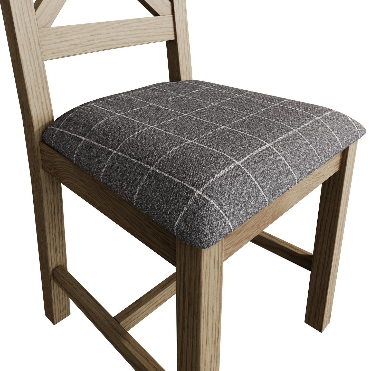 Horner Cross Back Fabric Seat Dining Chair