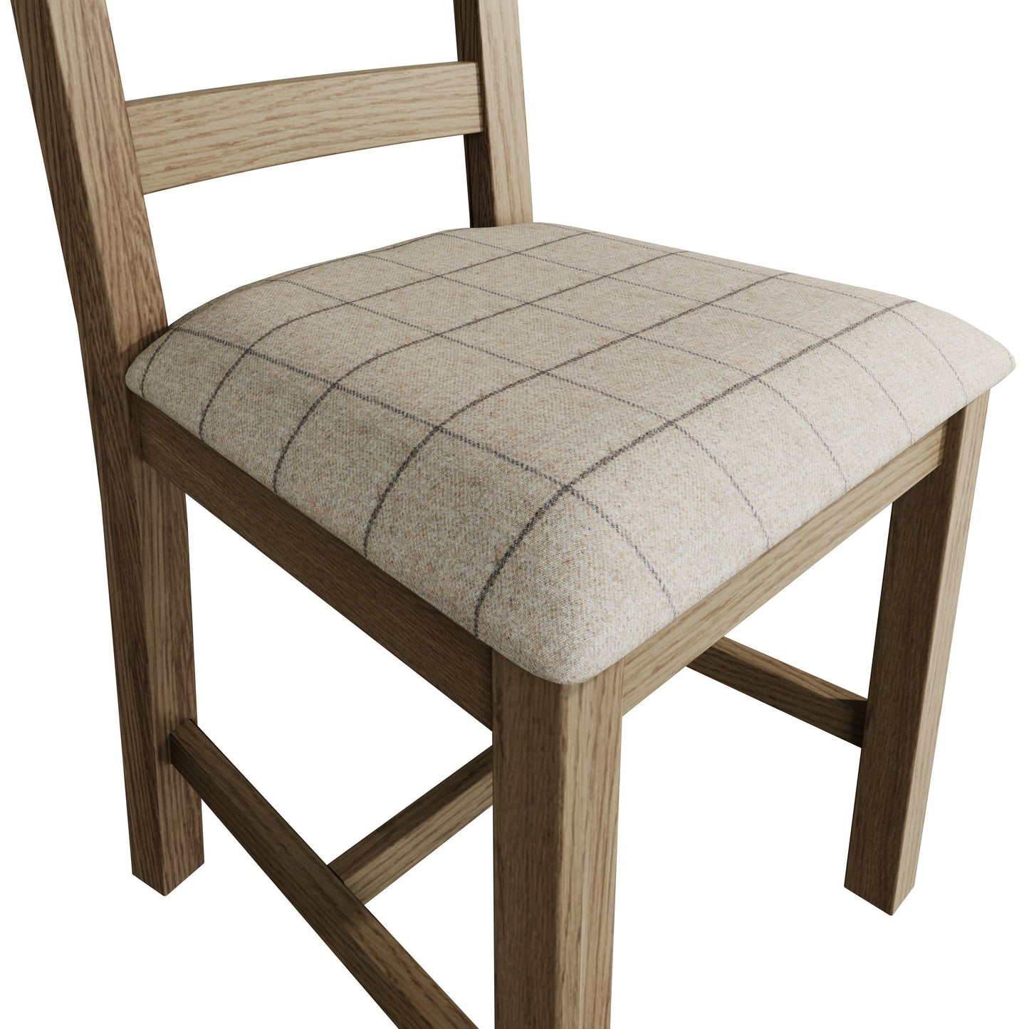 Horner Slat Back Fabric Seat Dining Chair