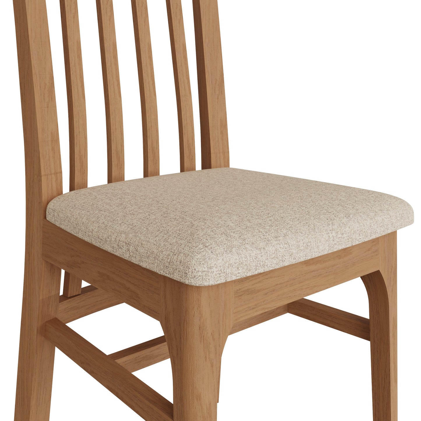 Newton Slat Back Fabric Seat Dining Chair