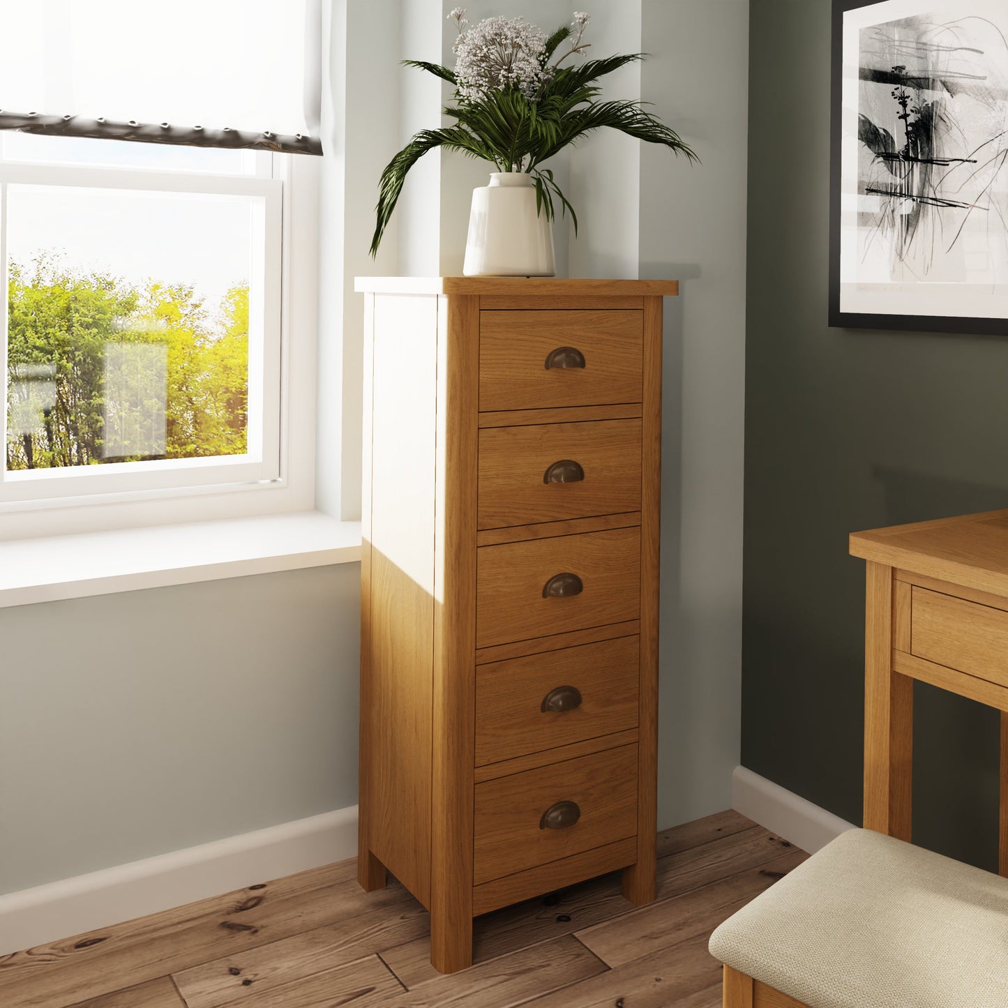 Rutherford 5 Drawer Narrow Chest
